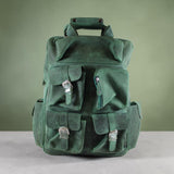 Vintage Full Grain Leather Multi-Pocket Backpack | Genuine Leather Travel Laptop Backpack | Handmade Rucksack