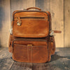 Bufflet Leather Vintage Brown Full Grain Leather Backpack | Handmade Travel Laptop Backpack