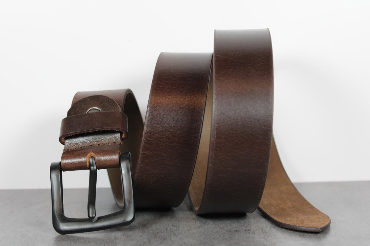 Bufflet Leather Full Grain Leather Belt – Black, Green, Tan & Brown | Premium Handmade Belt