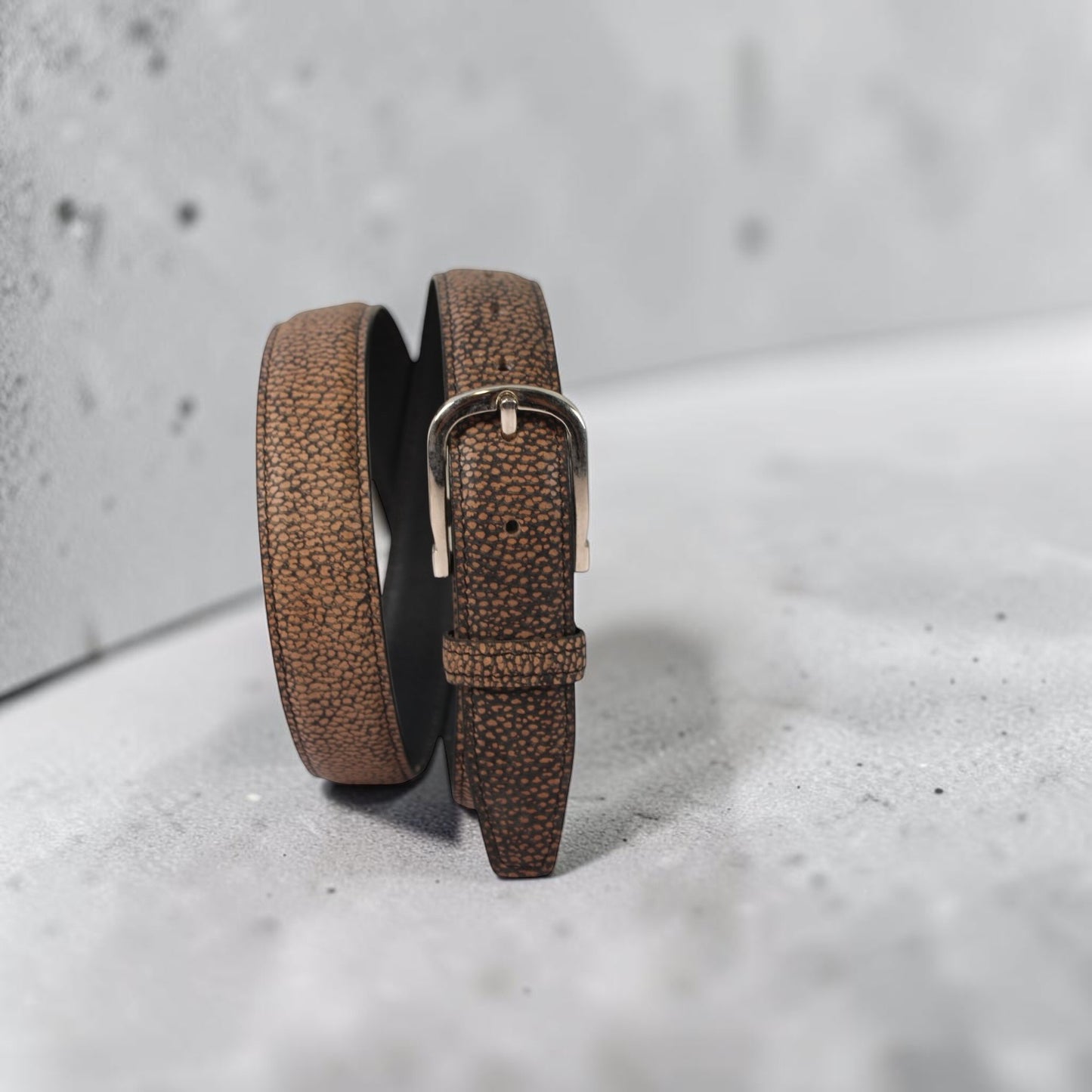 Men’s Pebbled Full Grain Leather Belt – Handmade Genuine Leather Casual & Dress Belt | Brown | 1.5” Width | Bufflet Leather