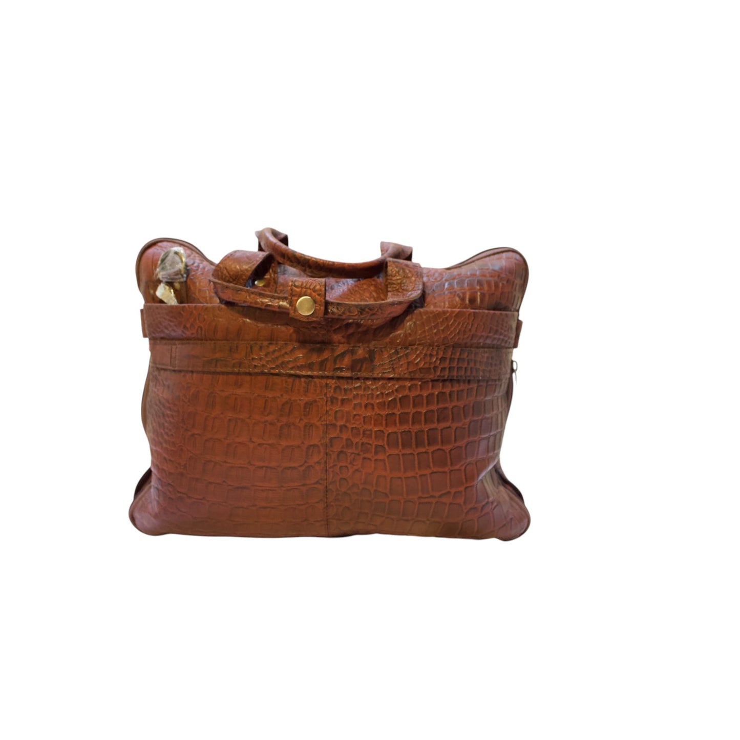 Vintage Crocodile Leather Laptop Briefcase | Genuine Leather Messenger Bag