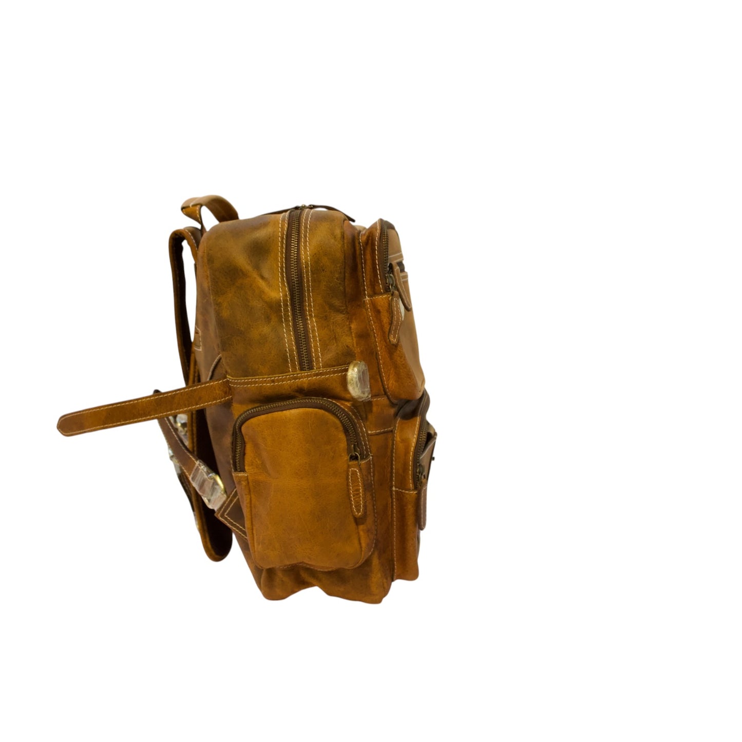 Bufflet Leather Vintage Brown Full Grain Leather Backpack | Handmade Travel Laptop Backpack