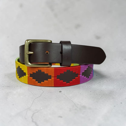 Bufflet Leather Handwoven Embroidered Genuine Leather Belt