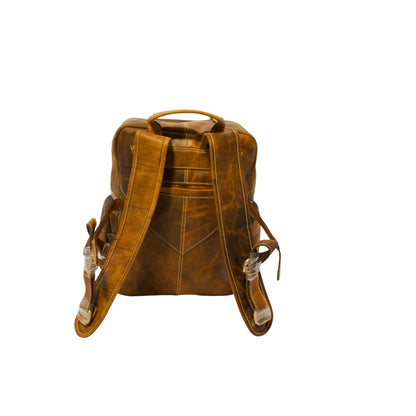 Bufflet Leather Vintage Brown Full Grain Leather Backpack | Handmade Travel Laptop Backpack