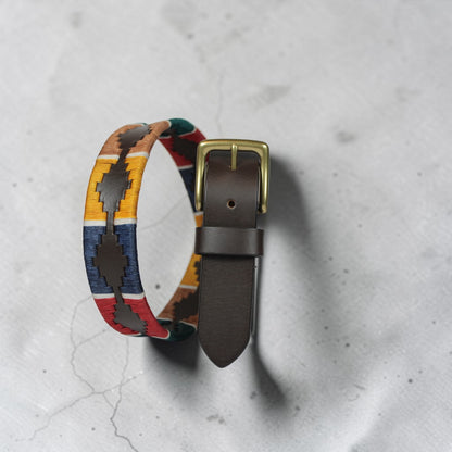 Bufflet Leather Handwoven Embroidered Genuine Leather Belt