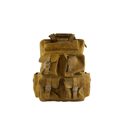 Vintage Genuine Leather Backpack for Men & Women – 15.6” Laptop Travel Rucksack | Bufflet Leather