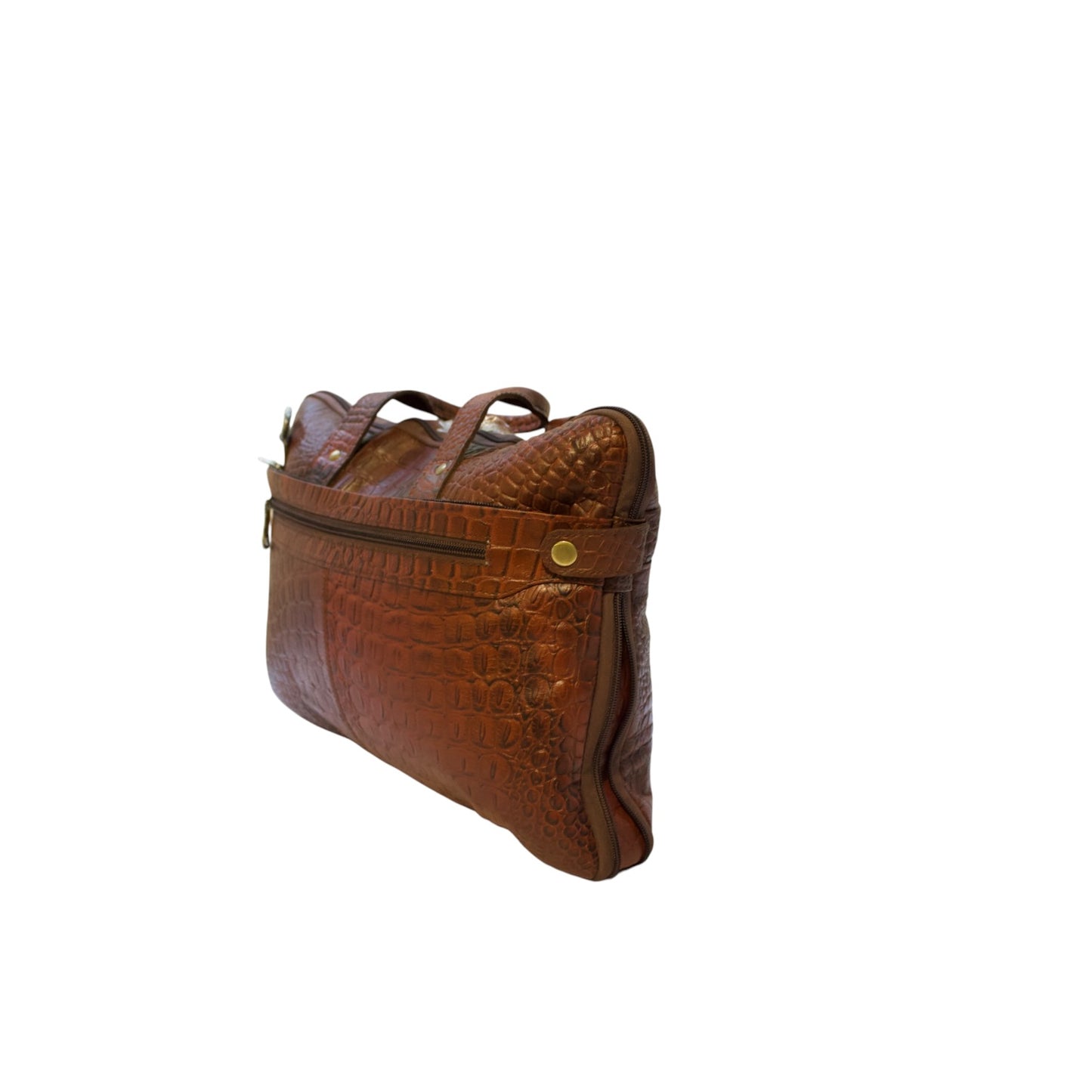 Vintage Crocodile Leather Laptop Briefcase | Genuine Leather Messenger Bag