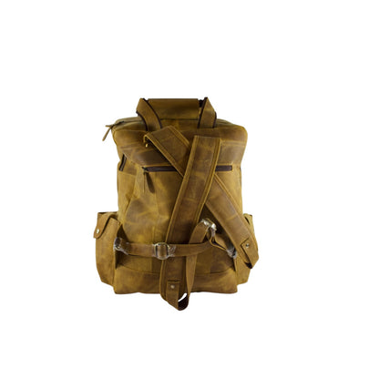 Vintage Genuine Leather Backpack for Men & Women – 15.6” Laptop Travel Rucksack | Bufflet Leather
