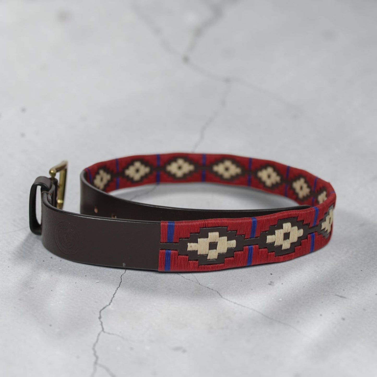 Bufflet Leather Handwoven Embroidered Genuine Leather Belt