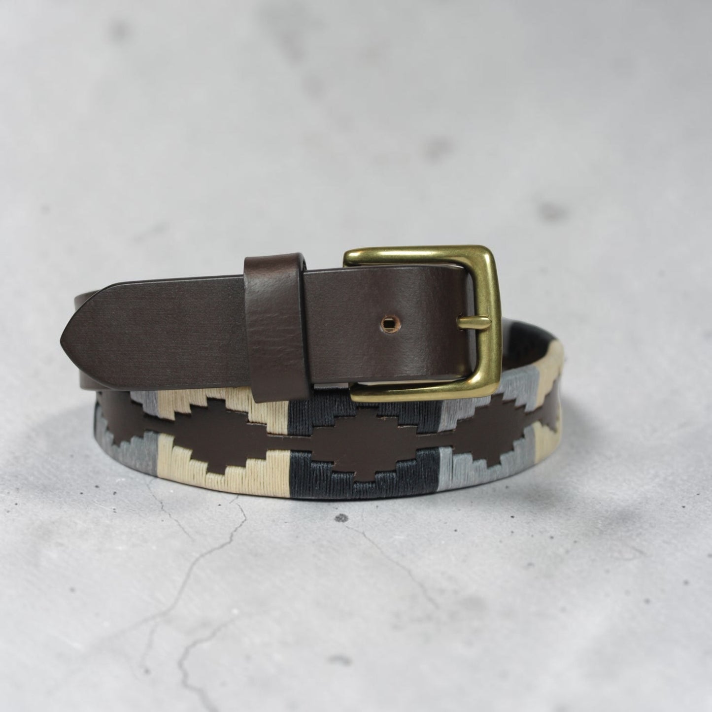 Bufflet Leather Handwoven Embroidered Genuine Leather Belt