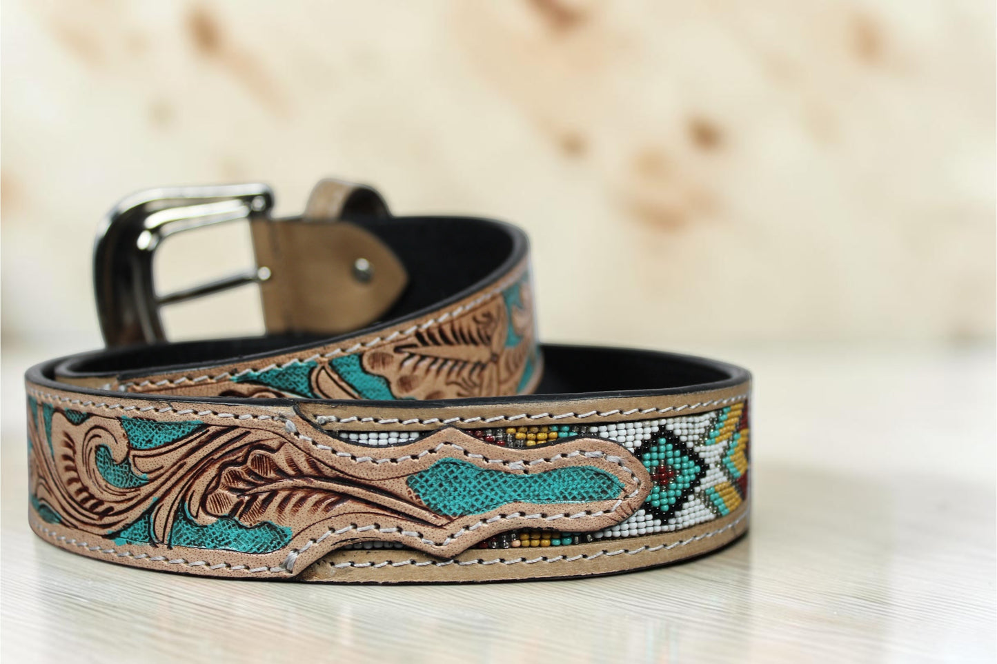 Genuine Leather Western Cowboy Belt