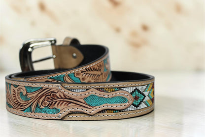 Genuine Leather Western Cowboy Belt