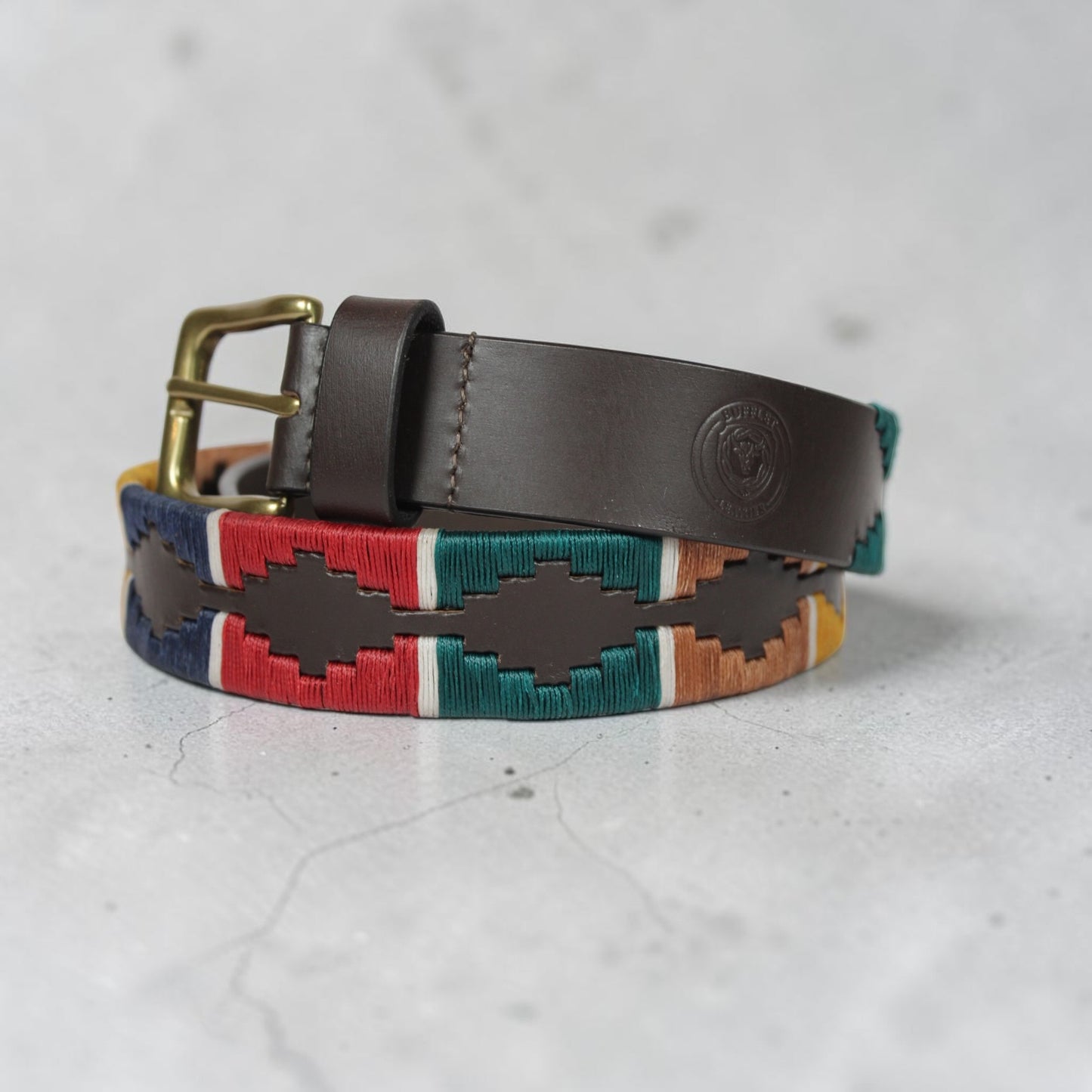 Bufflet Leather Handwoven Embroidered Genuine Leather Belt