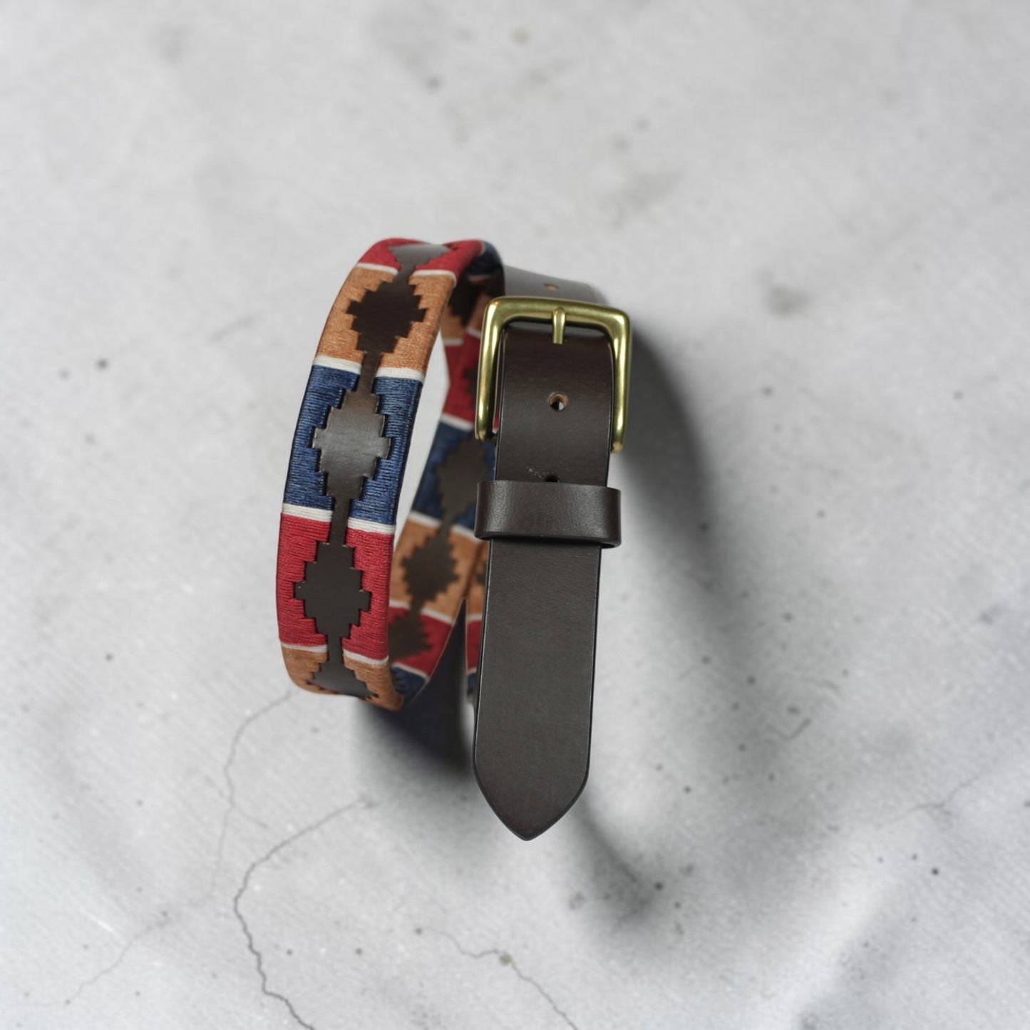 Bufflet Leather Handwoven Embroidered Genuine Leather Belt