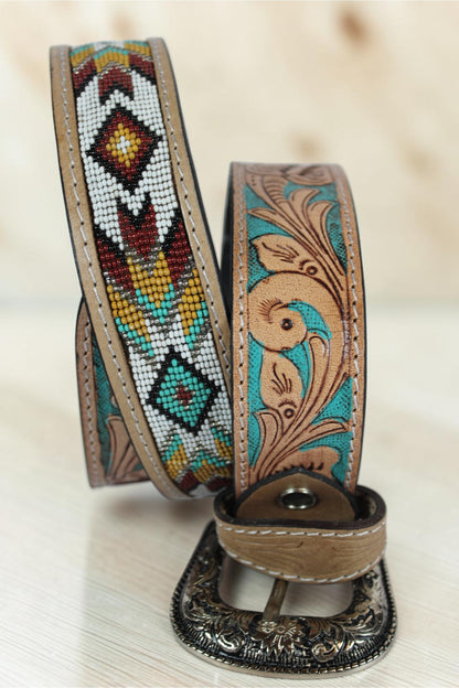 Genuine Leather Western Cowboy Belt