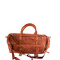 Forest Green Leather Duffle Bag for Men & Women | Handmade Full Grain Weekender Travel Bag