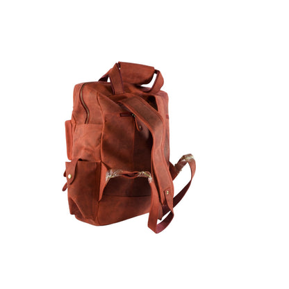 Vintage Genuine Leather Backpack for Men & Women – 15.6” Laptop Travel Rucksack | Bufflet Leather