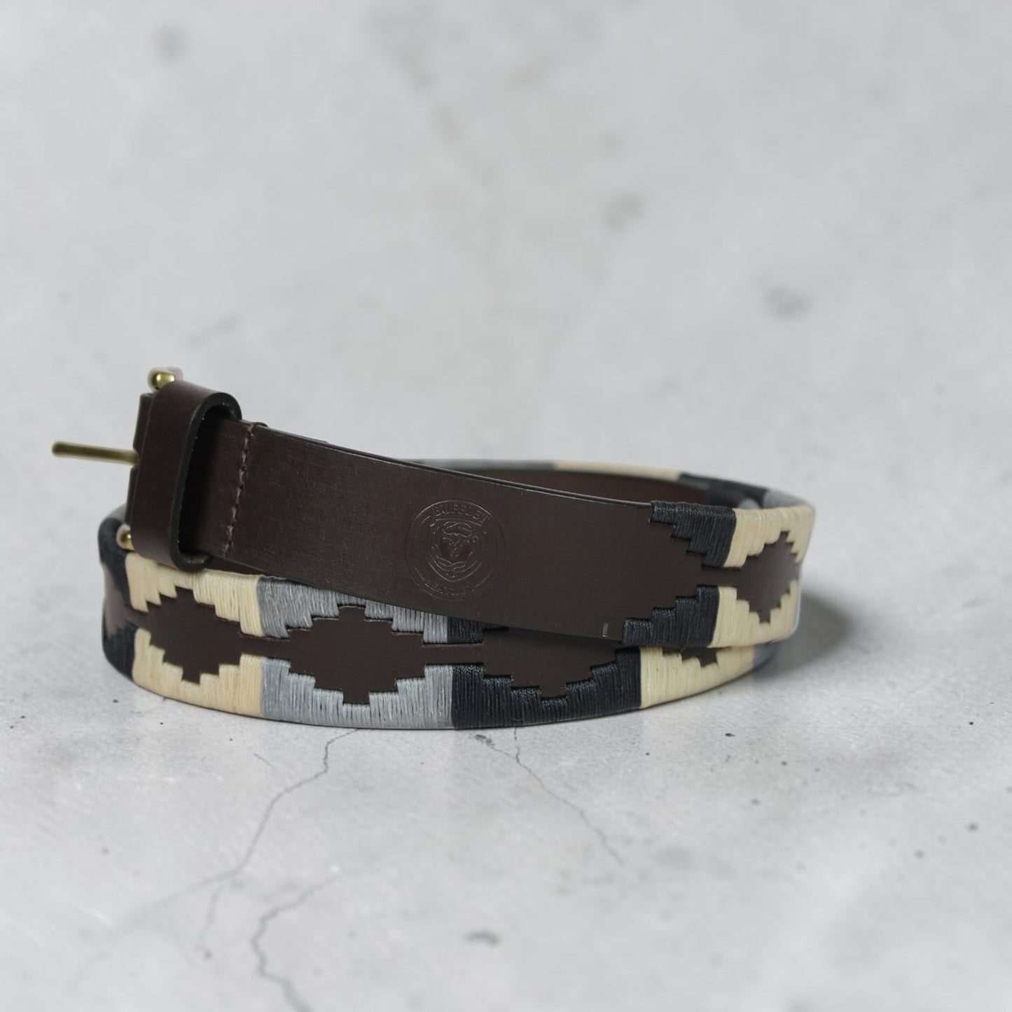 Bufflet Leather Handwoven Embroidered Genuine Leather Belt