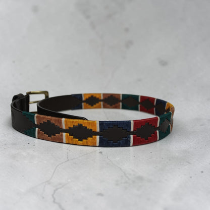Bufflet Leather Handwoven Embroidered Genuine Leather Belt