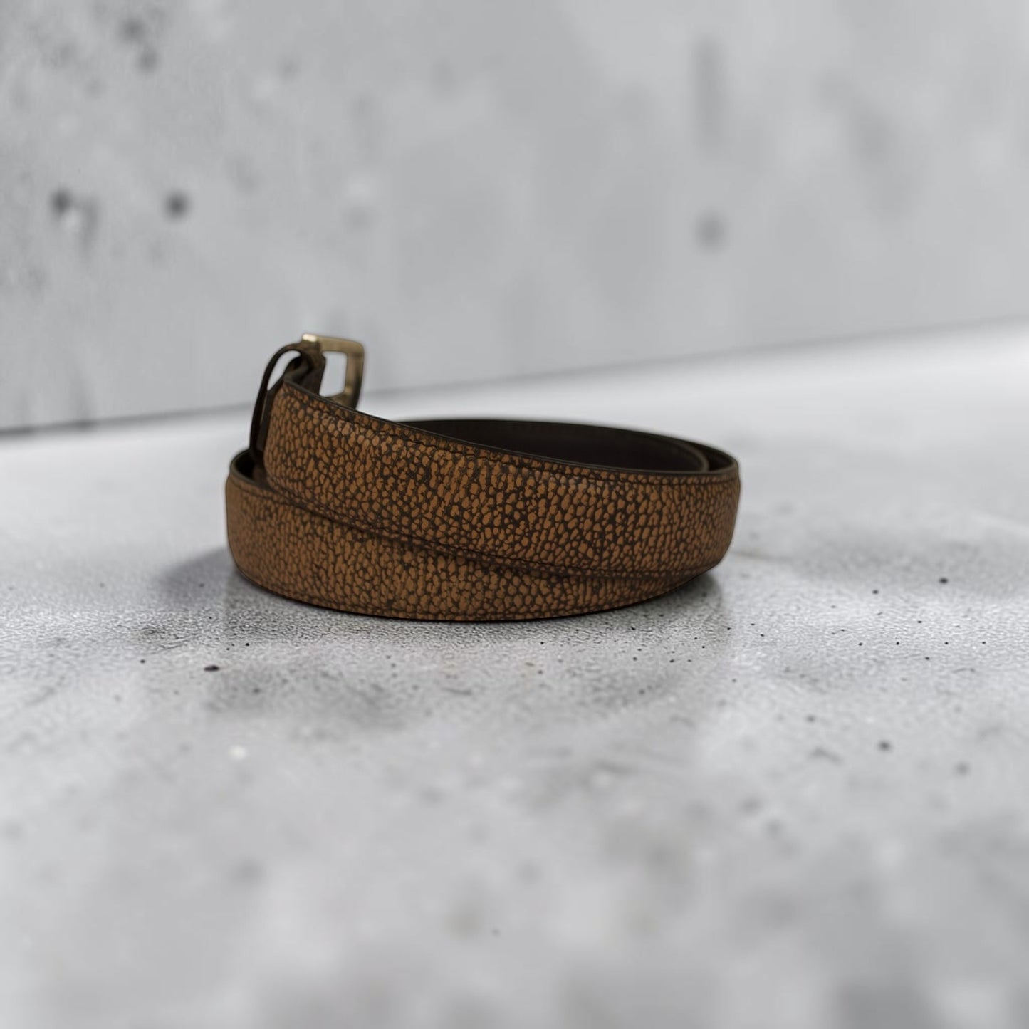 Men’s Pebbled Full Grain Leather Belt – Handmade Genuine Leather Casual & Dress Belt | Brown | 1.5” Width | Bufflet Leather