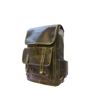 Vintage Full Grain Leather Backpack – 15.6” Laptop Backpack for Men & Women – Handmade Travel & Business Rucksack
