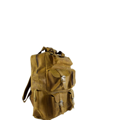 Vintage Genuine Leather Backpack for Men & Women – 15.6” Laptop Travel Rucksack | Bufflet Leather