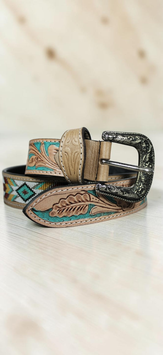Genuine Leather Western Cowboy Belt