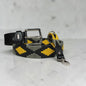 Western Embroidered Leather Belt  Black Mustard Yellow Gray