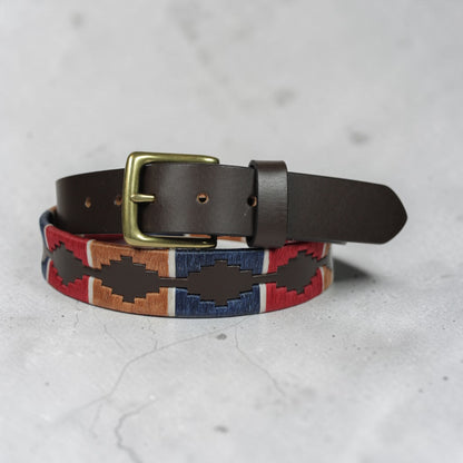 Bufflet Leather Handwoven Embroidered Genuine Leather Belt