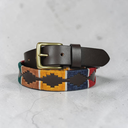 Bufflet Leather Handwoven Embroidered Genuine Leather Belt