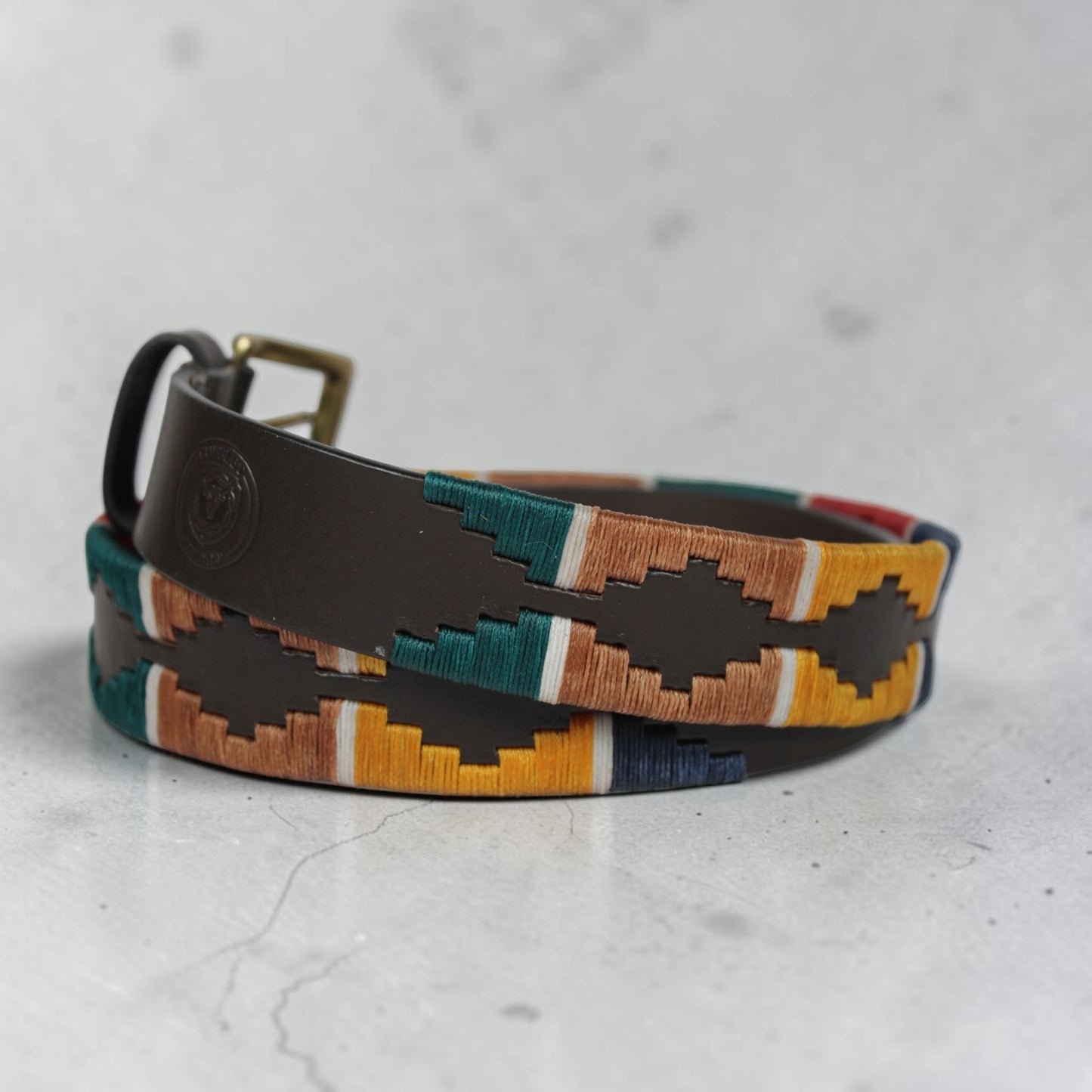 Bufflet Leather Handwoven Embroidered Genuine Leather Belt