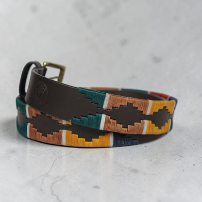 Bufflet Leather Handwoven Embroidered Genuine Leather Belt