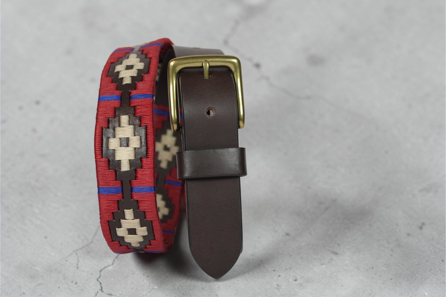 Bufflet Leather Handwoven Embroidered Genuine Leather Belt