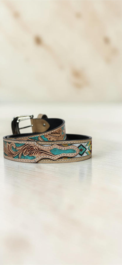 Genuine Leather Western Cowboy Belt