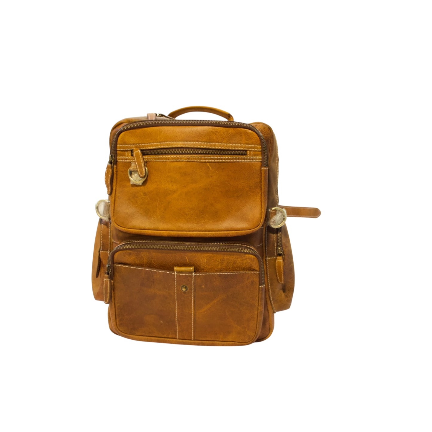 Bufflet Leather Vintage Brown Full Grain Leather Backpack | Handmade Travel Laptop Backpack