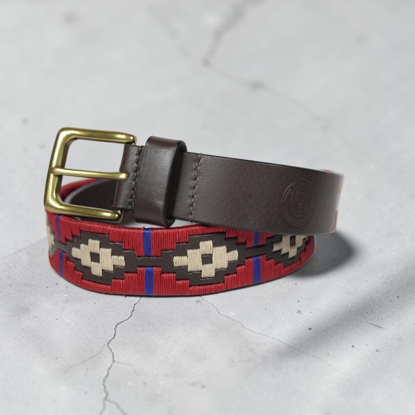 Bufflet Leather Handwoven Embroidered Genuine Leather Belt