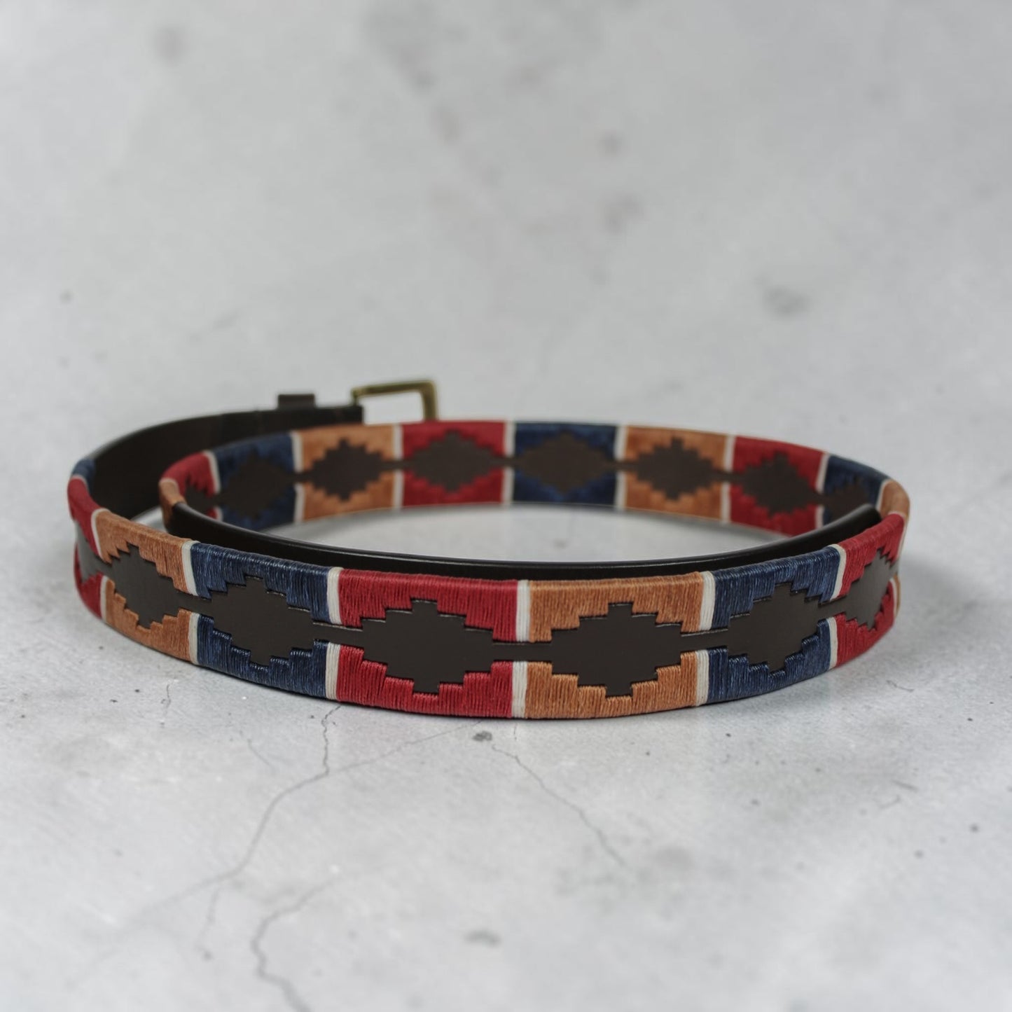 Bufflet Leather Handwoven Embroidered Genuine Leather Belt