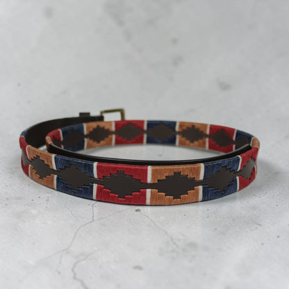 Bufflet Leather Handwoven Embroidered Genuine Leather Belt