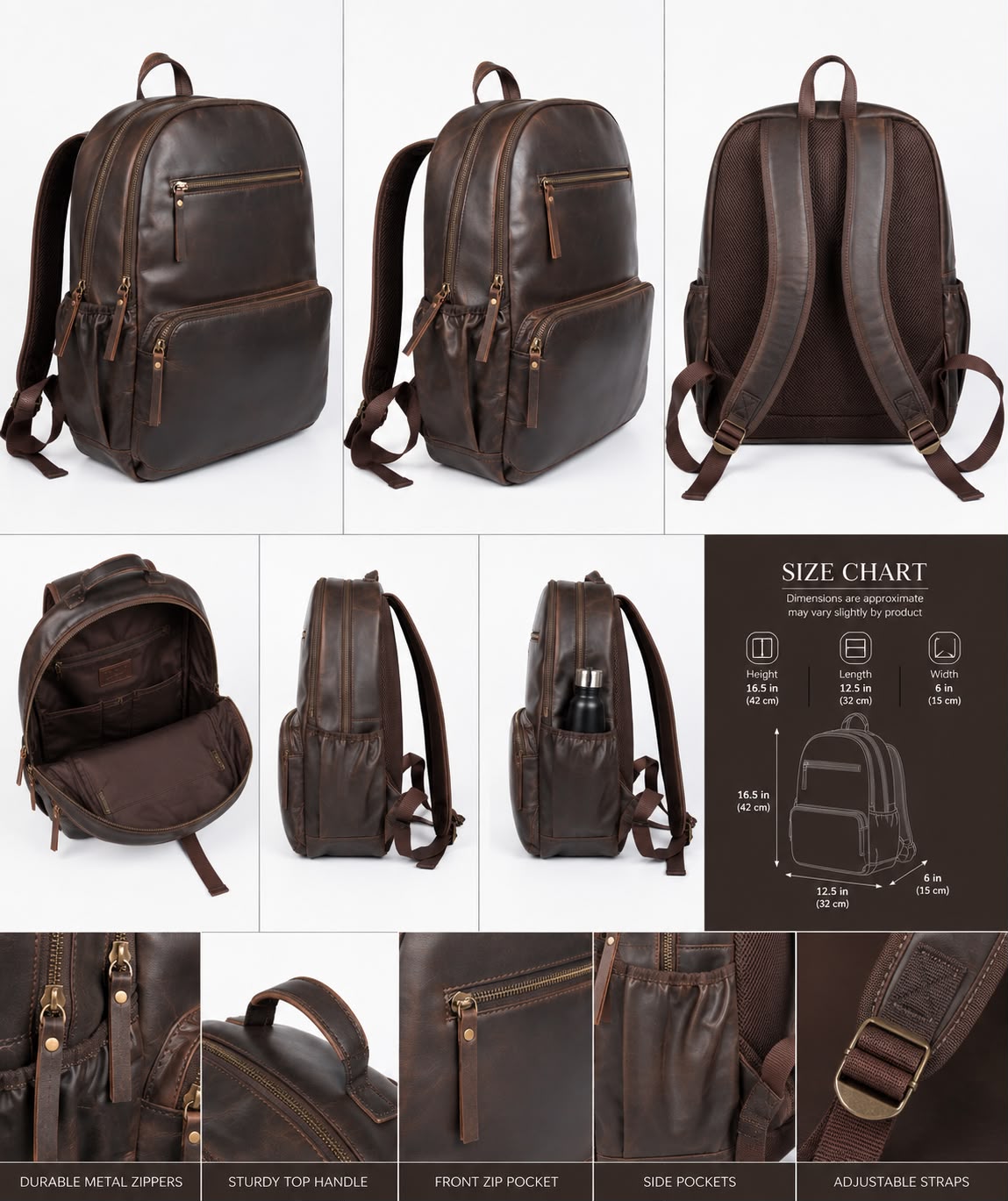 Handmade Full Grain Leather Backpack for Men & Women – Vintage Laptop Travel Backpack | Bufflet Leather
